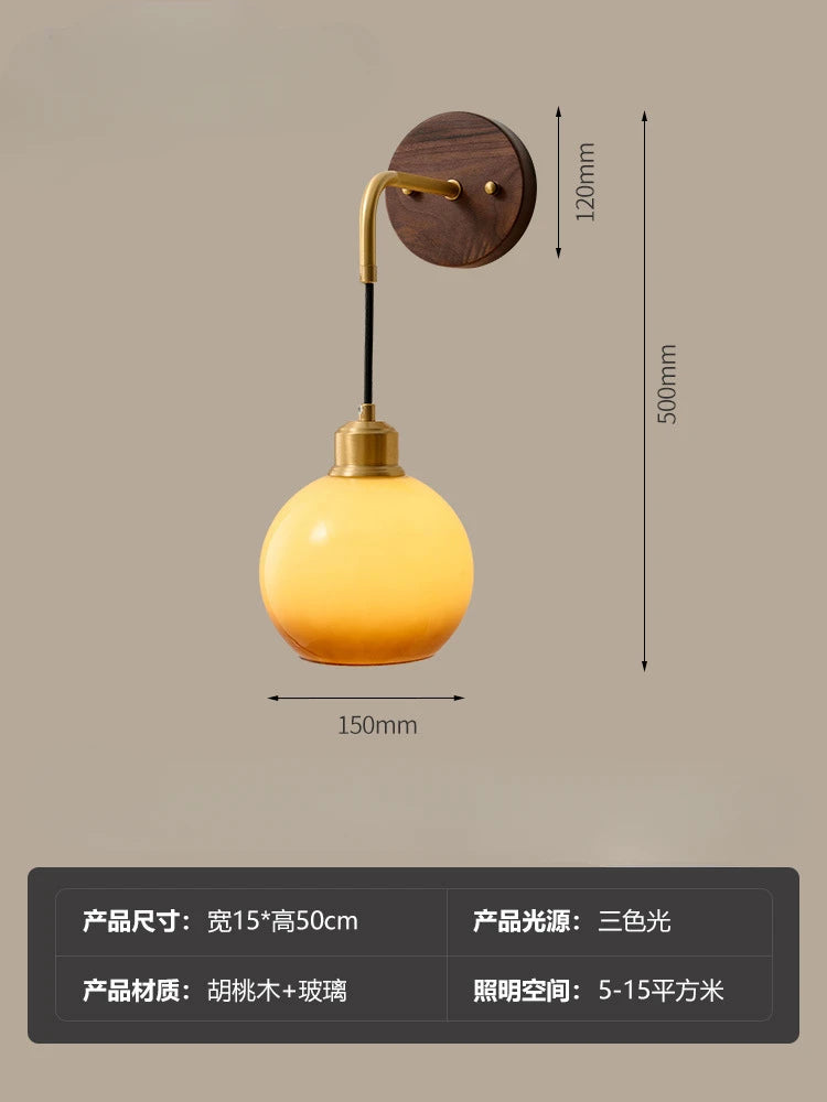 Ancient Style Light| Luxury Living Room Vybe| Japanese Retro Copper Hallway Wall Lamp