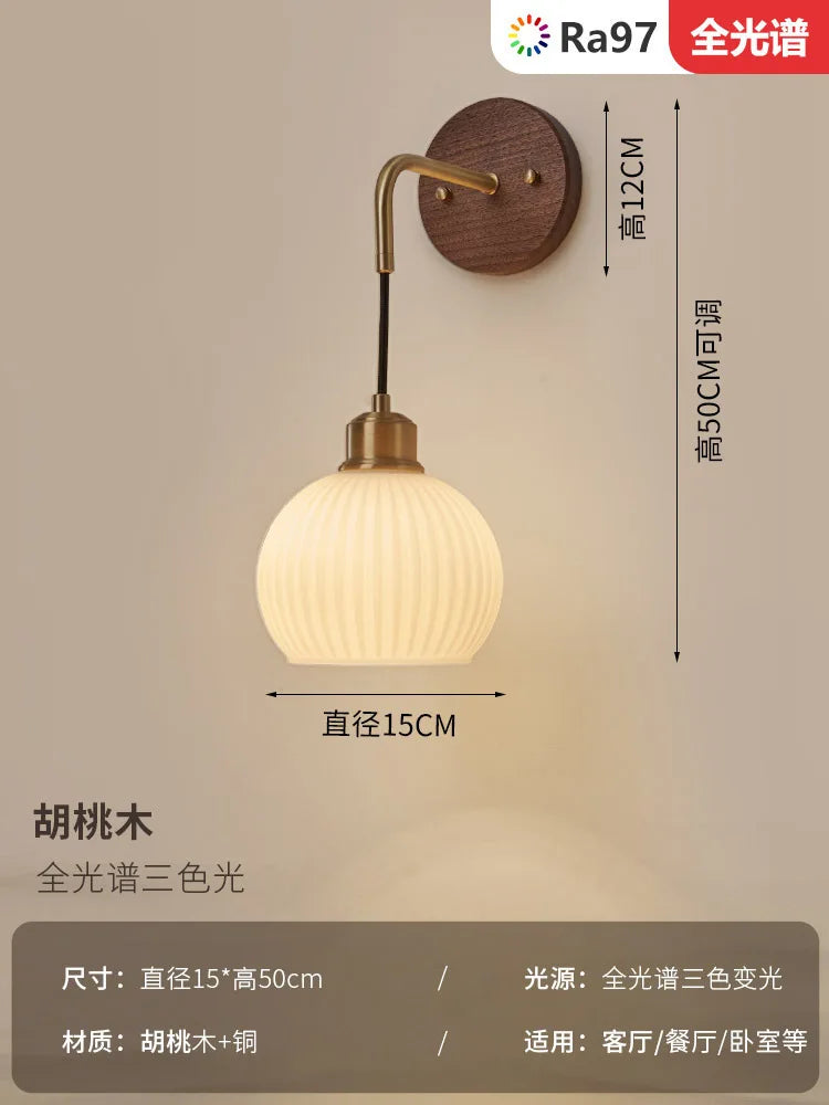 Ancient Style Light| Luxury Living Room Vybe| Japanese Retro Copper Hallway Wall Lamp