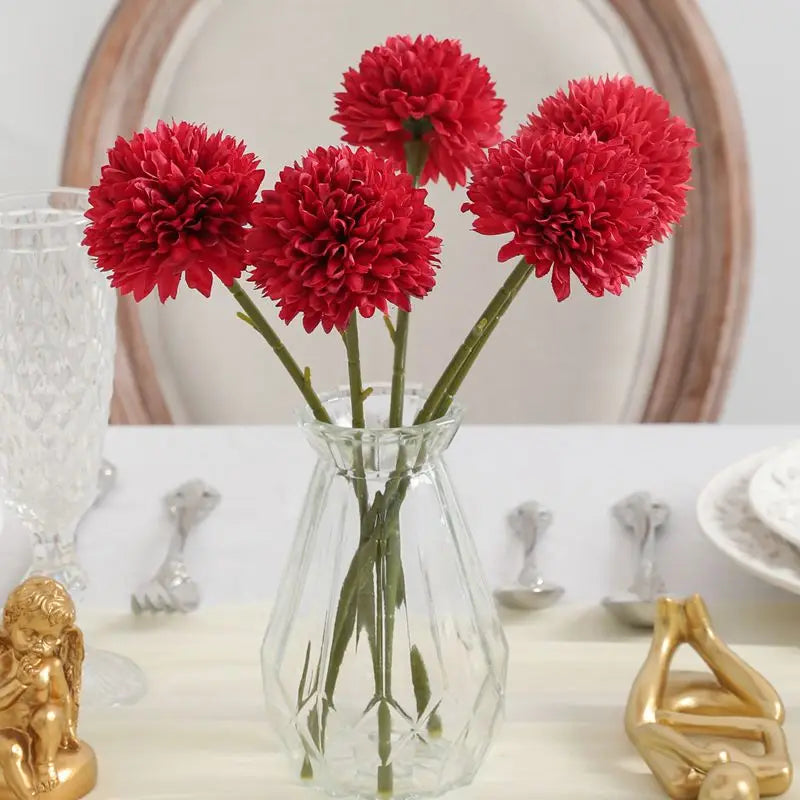 5Pcs Artificial Dandelion Flowers| Fake Hydrangea Bouquet for Home |