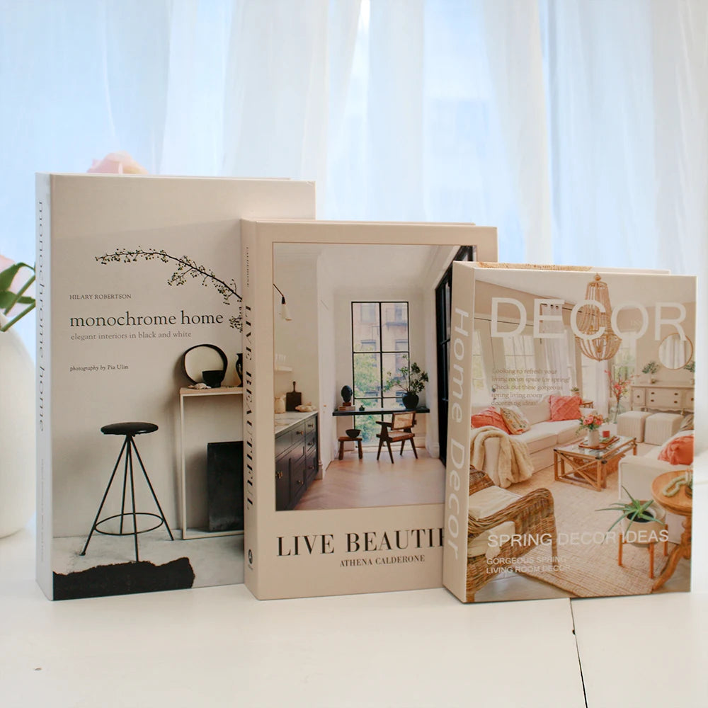 3Pcs/Set Multiple Size Fake Books Set | Coffee Table Books |Room Decor