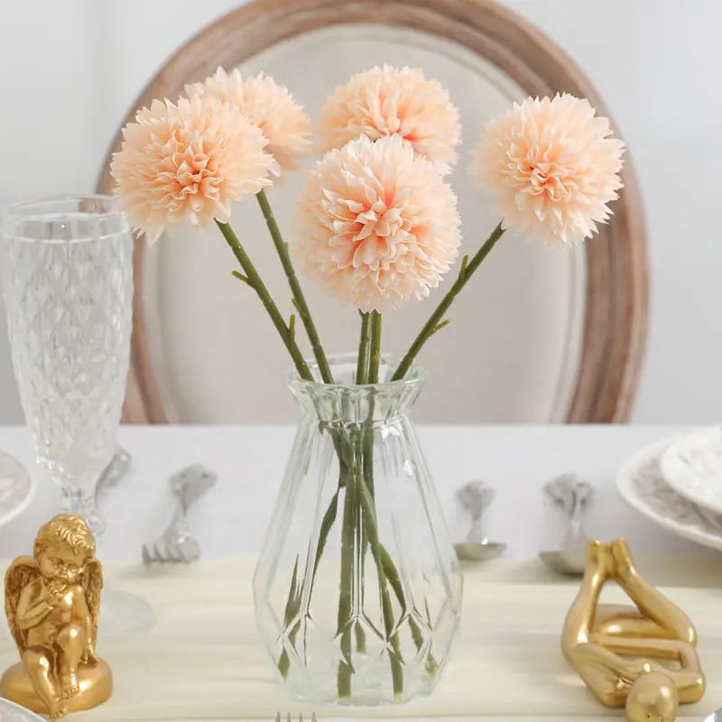 5Pcs Artificial Dandelion Flowers| Fake Hydrangea Bouquet for Home |