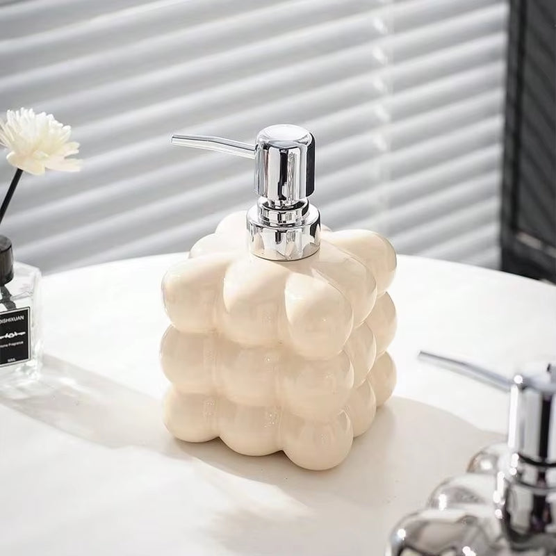 300Ml Cotton Candy Soap Dish Soap| Ceramic Bubble Bottle| Toilet Bathroom Accessories