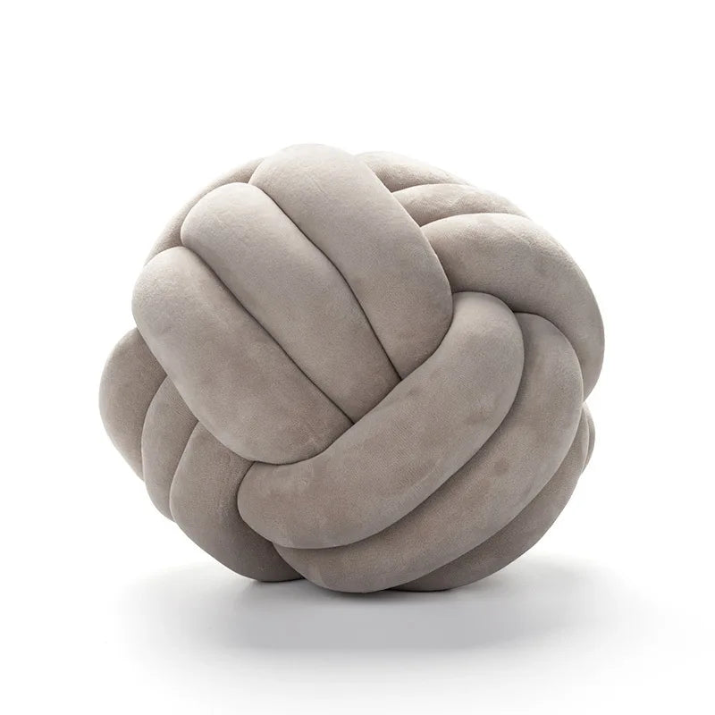 Decorative Throw Knot Pillow| Soft Ball Pillow for Home Chair Sofa Bed Aesthetic | Handmade round  Knotted Pillow Cushion 