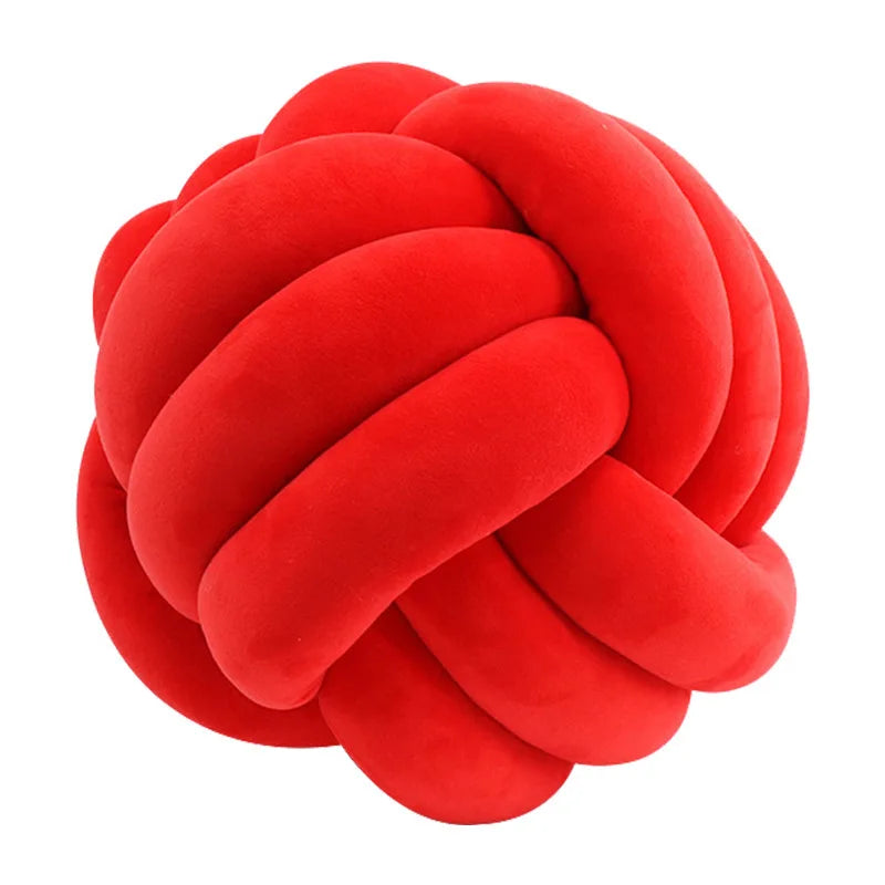 Decorative Throw Knot Pillow| Soft Ball Pillow for Home Chair Sofa Bed Aesthetic | Handmade round  Knotted Pillow Cushion 