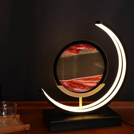 EP LIGHT Moving Sand Table Lamp| Sandscape Hourglass Table Lamp| Tabletop Lamp 