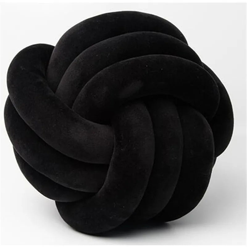 Decorative Throw Knot Pillow| Soft Ball Pillow for Home Chair Sofa Bed Aesthetic | Handmade round  Knotted Pillow Cushion 