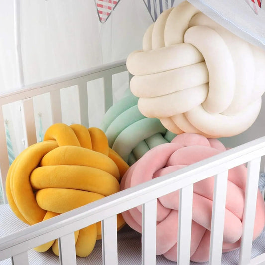 Decorative Throw Knot Pillow| Soft Ball Pillow for Home Chair Sofa Bed Aesthetic | Handmade round  Knotted Pillow Cushion 