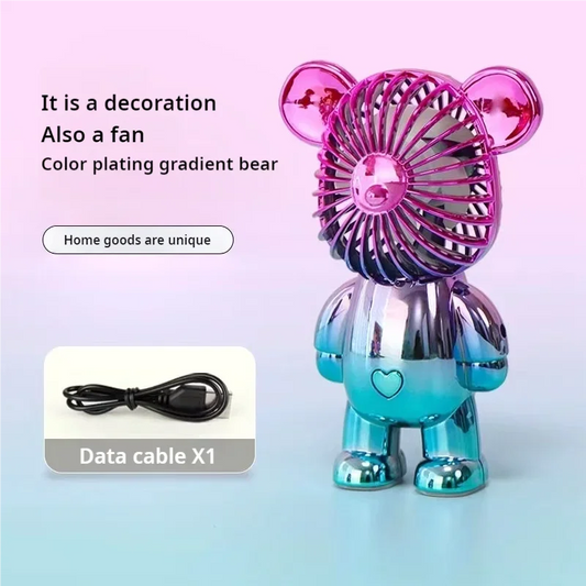 Car Ornament |USB Mini Cute Cartoon Bear Fan |Portable Fan 