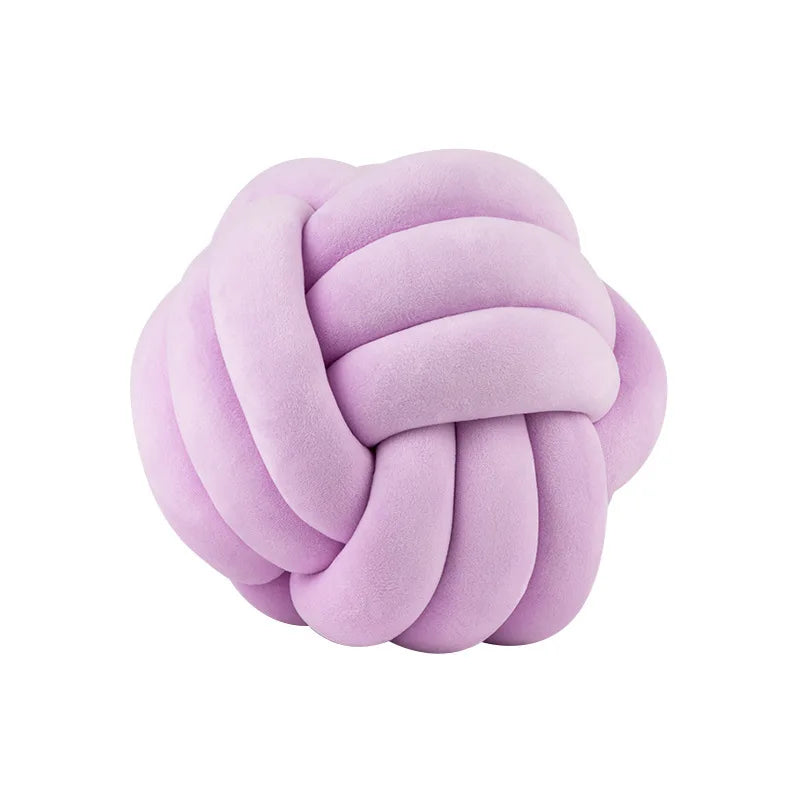 Decorative Throw Knot Pillow| Soft Ball Pillow for Home Chair Sofa Bed Aesthetic | Handmade round  Knotted Pillow Cushion 