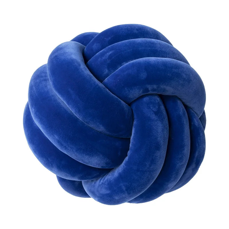 Decorative Throw Knot Pillow| Soft Ball Pillow for Home Chair Sofa Bed Aesthetic | Handmade round  Knotted Pillow Cushion 