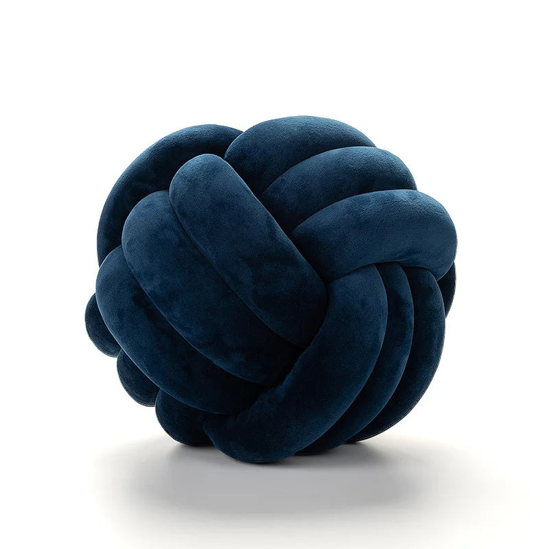 Decorative Throw Knot Pillow| Soft Ball Pillow for Home Chair Sofa Bed Aesthetic | Handmade round  Knotted Pillow Cushion 