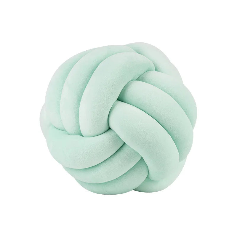 Decorative Throw Knot Pillow| Soft Ball Pillow for Home Chair Sofa Bed Aesthetic | Handmade round  Knotted Pillow Cushion 