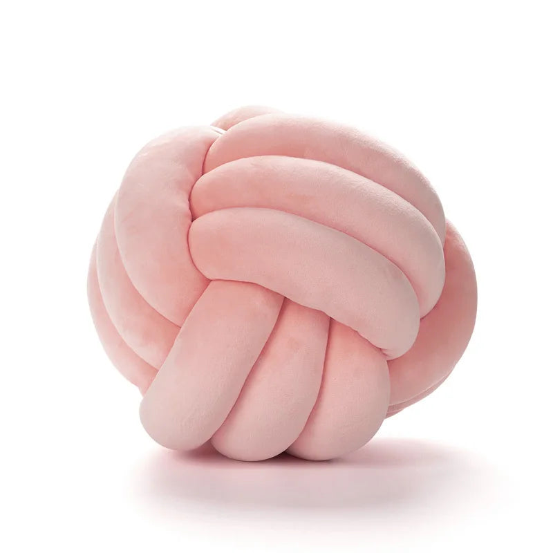 Decorative Throw Knot Pillow| Soft Ball Pillow for Home Chair Sofa Bed Aesthetic | Handmade round  Knotted Pillow Cushion 