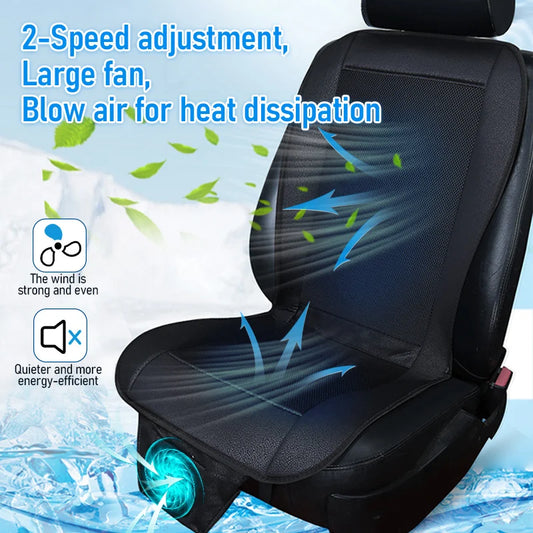 DC 12V 3D Spacer Car Cooler Seat Cover  |Seat Cushion with 8Fan Fast Blowing Ventilation |Seat Cooling Refrigerated Seat